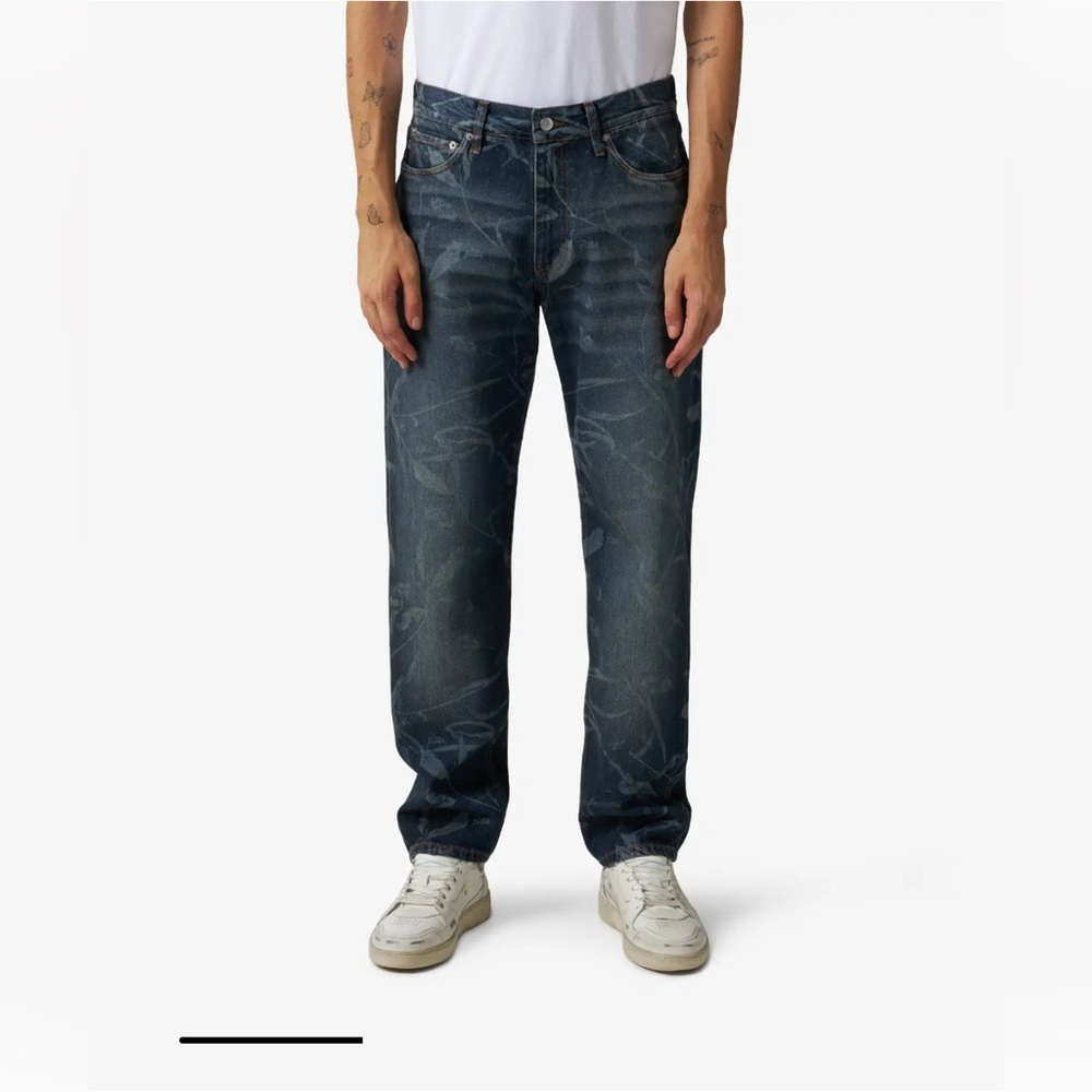 NWT Patta Men’s Leaves Laser Printed Denim Straight Jeans Size 30